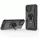 For iPhone 15 Plus Ice Armor Series Ring Holder Phone Case(Black) - 1