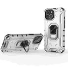 For iPhone 15 Ice Armor Series Ring Holder Phone Case(Silver) - 1