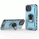 For iPhone 14 Plus Ice Armor Series Ring Holder Phone Case(Blue) - 1