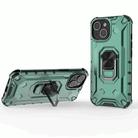 For iPhone 14 Plus Ice Armor Series Ring Holder Phone Case(Green) - 1