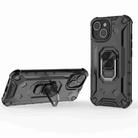 For iPhone 14 Plus Ice Armor Series Ring Holder Phone Case(Black) - 1