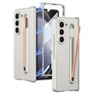 For Samsung Galaxy Z Fold5 5G GKK Integrated Fold Hinge Phone Case with Pen Slots, No Include Pen(Silver) - 1
