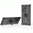 For Samsung Galaxy Note20 Ultra Ice Armor Series Ring Holder Phone Case(Black) - 1