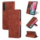 For Samsung Galaxy A24 4G / A25 AZNS Skin Feel Calf Texture Flip Leather Phone Case(Brown) - 1