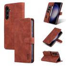 For Samsung Galaxy S24 5G AZNS Skin Feel Calf Texture Flip Leather Phone Case(Brown) - 1