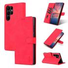 For Samsung Galaxy S24 Ultra 5G AZNS Skin Feel Calf Texture Flip Leather Phone Case(Red) - 1