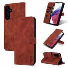 For Samsung Galaxy A35 5G AZNS Skin Feel Calf Texture Flip Leather Phone Case(Brown) - 1
