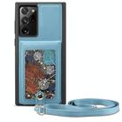 For Samsung Galaxy Note20 ESEBLE Star Series Lanyard Holder Card Slot Phone Case(Blue) - 1