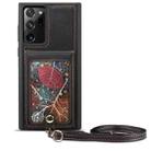 For Samsung Galaxy Note20 ESEBLE Star Series Lanyard Holder Card Slot Phone Case(Black) - 1