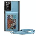 For Samsung Galaxy Note20 Ultra ESEBLE Star Series Lanyard Holder Card Slot Phone Case(Blue) - 1