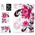 For iPad mini1 / 2 / 3 / 4 Colored Drawing Pattern Horizontal Flip PU Leather Case with Holder & Card Slot & Sleep / Wake-up Function(Flowers) - 1