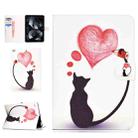 For iPad mini1 / 2 / 3 / 4 Colored Drawing Pattern Horizontal Flip PU Leather Case with Holder & Card Slot & Sleep / Wake-up Function(Loving Cat) - 1