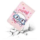 For iPad mini1 / 2 / 3 / 4 Colored Drawing Pattern Horizontal Flip PU Leather Case with Holder & Card Slot & Sleep / Wake-up Function(Glasses Cat) - 7