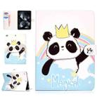 For iPad mini1 / 2 / 3 / 4 Colored Drawing Pattern Horizontal Flip PU Leather Case with Holder & Card Slot & Sleep / Wake-up Function(Crown Panda) - 1