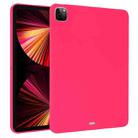 For iPad Pro 11 2022 / 2021 / 2020 Oil Spray Skin-friendly TPU Tablet Case(Rose Red) - 1