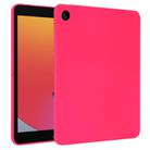 For iPad 10.2 2021 / 2020 / 2019 Oil Spray Skin-friendly TPU Tablet Case(Rose Red) - 1