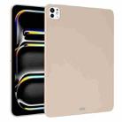 For iPad Pro 13 2024 Oil Spray Skin-friendly TPU Tablet Case(Milk White) - 1