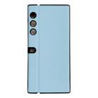 For Honor V Purse Morandi Solid Color Leather Texture Phone Case(Blue) - 1