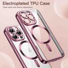 For iPhone 16 Pro Max Transparent Electroplated Magsafe Magnetic TPU Phone Case(Pink) - 2