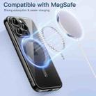 For iPhone 16 Pro Max Transparent Electroplated Magsafe Magnetic TPU Phone Case(Black) - 3