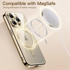 For iPhone 16 Pro Max Transparent Electroplated Magsafe Magnetic TPU Phone Case(Gold) - 3