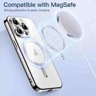 For iPhone 16 Pro Max Transparent Electroplated Magsafe Magnetic TPU Phone Case(Silver) - 3