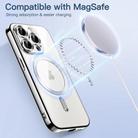 For iPhone 16 Transparent Electroplated Magsafe Magnetic TPU Phone Case(Silver) - 3