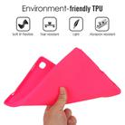For Samsung Galaxy Tab S7 / S8 Oil Spray Skin-friendly TPU Tablet Case(Rose Red) - 4