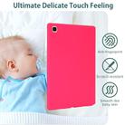 For Samsung Galaxy Tab S7 / S8 Oil Spray Skin-friendly TPU Tablet Case(Rose Red) - 5