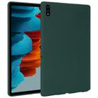 For Samsung Galaxy Tab S7 / S8 Oil Spray Skin-friendly TPU Tablet Case(Deep Green) - 1