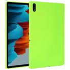 For Samsung Galaxy Tab S7 / S8 Oil Spray Skin-friendly TPU Tablet Case(Fluorescent Green) - 1