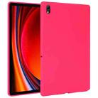For Samsung Galaxy Tab S9 Oil Spray Skin-friendly TPU Tablet Case(Rose Red) - 1
