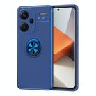 For Xiaomi Redmi Note 13 Pro+ Metal Ring Holder TPU Phone Case(Blue) - 1