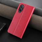 For OnePlus Nord CE4 Lite 5G AZNS Sheepskin Texture Flip Leather Phone Case(Red) - 3