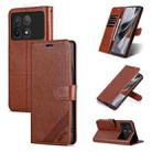 For Xiaomi Redmi K70 / K70 Pro AZNS Sheepskin Texture Flip Leather Phone Case(Brown) - 1