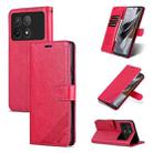 For Xiaomi Redmi K70 / K70 Pro AZNS Sheepskin Texture Flip Leather Phone Case(Red) - 1