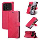 For Xiaomi Redmi K70E AZNS Sheepskin Texture Flip Leather Phone Case(Red) - 1