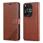 For Xiaomi Redmi Turbo 3 AZNS Sheepskin Texture Flip Leather Phone Case(Brown) - 1