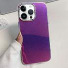 For iPhone 15 Pro Max Electroplated Frame IMD Glitter Powder Phone Case(Purple) - 1