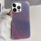 For iPhone 15 Pro Electroplated Frame IMD Glitter Powder Phone Case(Pink) - 1