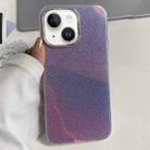 For iPhone 15 Plus Electroplated Frame IMD Glitter Powder Phone Case(Pink) - 1