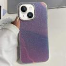 For iPhone 14 Plus Electroplated Frame IMD Glitter Powder Phone Case(Pink) - 1