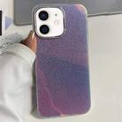 For iPhone 12 Electroplated Frame IMD Glitter Powder Phone Case(Pink) - 1