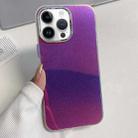 For iPhone 12 Pro Max Electroplated Frame IMD Glitter Powder Phone Case(Purple) - 1