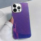 For iPhone 12 Pro Electroplated Frame IMD Glitter Powder Phone Case(Blue) - 1