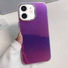 For iPhone 11 Electroplated Frame IMD Glitter Powder Phone Case(Purple) - 1