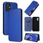 For Motorola Moto G54 5G Carbon Fiber Texture Flip Leather Phone Case(Blue) - 1