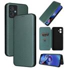 For Motorola Moto G54 5G Carbon Fiber Texture Flip Leather Phone Case(Green) - 1