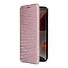 For Motorola Edge 50 Pro Carbon Fiber Texture Flip Leather Phone Case(Pink) - 2