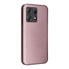 For Motorola Edge 50 Pro Carbon Fiber Texture Flip Leather Phone Case(Pink) - 3